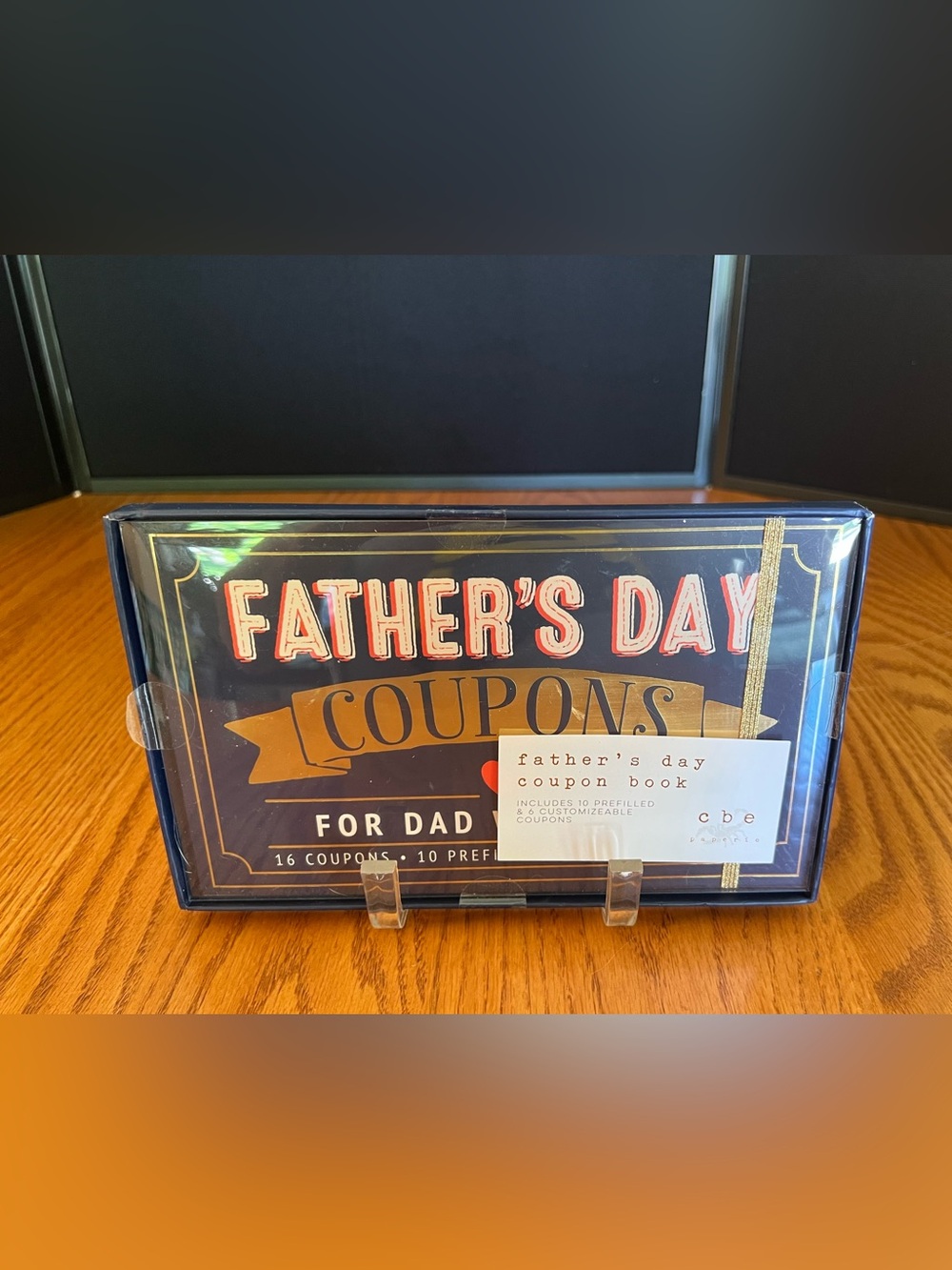Father's Day Coupons For Dad Gift Set - Navy & Gold